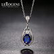 Lirokini Necklace Women's Tanzanite Blue Gemstone Pendant 18 Gold K Diamond Luxury Jewelry New Year's Birthday Gift Tanzanite Pendant (Customized and shipped within 3 days)