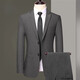 Lilang high-end suit suit for men spring and autumn middle-aged men's business casual suit wedding jacket dark gray plaid 8987 style M 170 size recommended 100Jin Jin equals 0.5kg -120Jin Jin equals 0.5kg