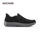 Skechers walking shoes for men, velvet and warm, 2025 autumn and winter new style, comfortable, casual, flash-on shoes 216918