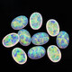 Everlasting Leaf Opal Stone Egg Shape Flat Bottom Plain Artificial Gemstone OPAL Oval Ring Face 10*12mm