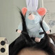 Ratatouille funny headband for women, cute and funny creative cartoon doll headband, funny hair clip headband, funny little mouse headband
