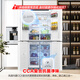 Rongsheng 431-liter refrigerator cross-door refrigerator with first-level energy efficiency air-cooled frost-free large capacity household multi-door built-in refrigerator BCD-431WD3FP national subsidy store hot model 431-liter snowy white cross-door door