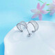 Beijing Gold Trading Center Co., Ltd. platinum earrings pt950 wire-wound C-shaped small fresh earrings for women as a gift for girlfriend and wife, about 3.76g