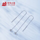 Yuanyangjinlou PT950 platinum round beads earrings platinum earrings fashionable versatile holiday birthday gift for girlfriend and wife about 1g