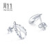 Chow Sang Sang Pt950 platinum drop earrings platinum earrings 86386E priced at 2.46 grams (including labor cost 240 yuan)