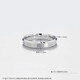 Lao Fengxiang platinum ring with letters and Roman numerals, gift for girlfriend, platinum jewelry, white gold, about 6.82g