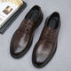 
CARTELO 2025 men's shoes new men's autumn business formal wear breathable leather shoes British soft leather soft sole casual wedding 9903 black affordable model 38