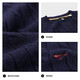 Septwolves woolen sweater men's winter new round neck button-down thick sweater multi-color optional versatile men's top sweater 101 (navy blue) XL 175/92A