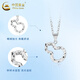China Gold (CHINA GOLD) PT950 Platinum Gourd Pendant Women's New Crushed Ice Necklace Valentine's Day Birthday Gift for Girlfriend and Wife Platinum Gourd Pendant About 1.8g Free Silver Chain