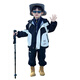 G.DUCKKIDS Little Yellow Duck Children's Clothing Boys Jacket Three-in-One Spring and Autumn Children's Jacket Boys Three-Proof Hooded Jacket Top Black Jacket 100 Recommended 90-100cm3-4 years old