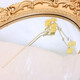 Ancient style ginkgo leaf hairpin tassel hairpin women's high-end ball headband hairpin simple Chinese style hairpin headdress ginkgo yellow (gold)
