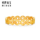 Ming brand jewelry gold coin ring pure gold 5G money slam ring AFM0401 labor cost 200 gold ring size 18 about 1.74 grams