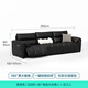 Lin's Home New Italian Light Luxury Big Black Cow Electric Function Piano Key Leather Sofa Living Room Zero Wall Furniture G260 0 Wall | Black Brown | 2.93m | Right Electric Position
