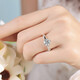 Platinum ring female wedding proposal diamond ring PT950 platinum moissanite one carat gift for girlfriend platinum 50 points live mouth