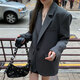 Xinnan 2025 new style gray suit jacket for women in spring and autumn, no ironing, high-end sense, versatile temperament, student casual commuting suit, gray suit jacket, suitable for 120Jin, Jin is equal to 0.5kg or less