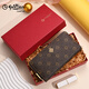 Goldlion Wallet Women's 2025 Latest Fashion Handbag Women's Handbag High-end Zipper Luxury High-Quality Long Style Brown (Dark) Officially Authorized. One fake will be fined ten