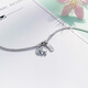 Beijing Gold Trading Center Co., Ltd. Platinum Anklet pt950 Platinum Bracelet Q Meng Dundun Elephant Women's Birthday Valentine's Day Gift for Girlfriend and Wife About 8.24g - Chain Length 22+3cm