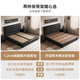 Dashudao Home French Retro Storage Waffle Bed Master Bedroom Leather Bed Italian Light Luxurious Black Medieval Style Bed Beech Laminated Frame Upgraded Single Bed Bracket Structure 1800mm*2000mm