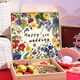 Yusenyi Hochzeitswörter und Zahlen Ölmalerei DIY handgesperrtes Acrylölmalerei, um Freunden Hochzeitsgeschenk Hochzeitskleid NX13578 20*20 cm enge Massivholz Innenrahmen umweltfreundlich Highlight Farbe + Augenschutz Ölmalerei Leinwand + Pinselzinor