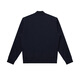 HAZZYS Men's Autumn Casual Jacket Liquid Ammonia Craft Classic Stand Collar Knitted Jacket Men ASVZU0CCX17 Dark Navy Blue DN L (175/96A 48)