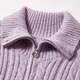 Xiangying Half-Zip Lapel Sweater Women's Long Sleeve 2025 Winter New Gentle Wind Pullover Purple Cable Sweater Purple XL 170/92A/125-140Jin Jin is equal to 0.5 kg
