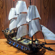 Victoria de frijoles mágicos Victoria Black Pearl Building Blocks Modelo de Piratas Caribe Compatible con LEGO Toys Toys Boys Biets Birthday Birthday Pearl-854 Grano + 2 metros Luz decorativa