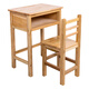 Factory direct sales of old-fashioned solid wood desks and chairs, primary and secondary school desks for training students, home writing desks, study desks and chairs, single desk with thickened oak surface, varnish version 60x40x76cm