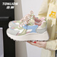 Tang Lion (Tonlion) Chaussures papa Chaussures pour femmes 2025 Automne Height-Enhancing Sole Sole pour femmes Sports polyvalents et chaussures décontractées rose 37