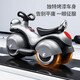 Children's electric motorcycle for boys and girls, tricycle, baby toy car, baby can sit on it, children's remote control charging stroller, painted silver dual drive + remote control + music + Bluetooth