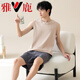 Yalu Vest Pyjamas Men's Men's Cotton Cotton Sans manches Home Vêtements NOUVEAUX HOTES CASSORATIQUES SHORTS DE LA TAILLE SUIT