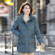 Flying in the snow down jacket for women 2025 winter mid-length loose hooded middle-aged and elderly thick coat mother's wear natural green 2XL