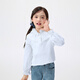 INMAN children's clothing girls lace collar shirt spring and autumn fashionable casual long-sleeved tops for middle and older children and girls off-white 140