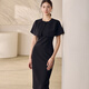 Roeyshouse Royshouse Temperament kleines Schalkleid zweiteiliger Set 2025 Sommer Schlanker Set 12159 Schwarz S