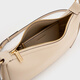 CHARLES/KEITH25 autumn new product retro soft simple hand-heeled shoulder armpit bag Chinese Valentine's Day gift CK2-20671783 Oat oat color M