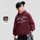 Zuoxi children's clothing boys' fleece sweatshirt 2025 new children's winter hooded jacket winter top red 160