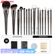 LADES (LADES) Ready in stock LADES/LADES Wind Chime 10 Makeup Brush Set Eyeshadow Concealer Brush Animal Hair Muyu Makeup Brush Set Plus + PU Leather Brush Bag 15 Pieces Other Materials