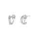 Kafna's exquisite double-layer pentagonal star zircon pearl earrings fashionable temperament earrings 925 silver needle earrings light luxury E16852C