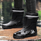 Deutsche High-End-Regenstiefel Herrener neuer Stil geschlossener Regenfisch wasserdichte Schuhe Mittelröhre Anti-Rutsch-Regenstiefel Wasserstiefel Außenfischerei Regenstiefel schwarz plus wasserdichte Mund, nicht entfernt zu werden 40