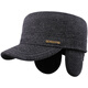 Desina woolen hat men's winter plush duck-billed hat for middle-aged and elderly people with thickened rear seal for cold protection and ear protection flat-top hat