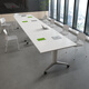 Maiya Furniture conference table removable and foldable training table long table training table telescopic splicing table with wheels foldable warm white 240*120cm including installation