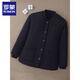 ROMON pure cotton men's liner cotton jacket dad warm close-fitting cotton coat middle-aged and elderly thickened inner cotton coat winter navy blue L recommended 90-105Jin Jin equals 0.5 kg