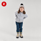 Reima Finland reima2025 new autumn and winter new products for boys and girls, warm fleece solid color knitted cardigan sweatshirt for boys and girls, blue-6760 140 cm