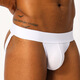 Zi Jiafu men's thong, cool, breathable, comfortable, fashionable, low-waisted, no-take-off thong, gay men's underwear, white M