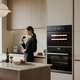DBERLAN heat-free series electric door handleless fully embedded wine cabinet constant temperature wine cabinet beverage tea refrigerator household kitchen cabinet matching 600 height opening door-smart display large screen 30 bottles