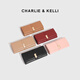 CHARLIE&KELLI Brand CK Light Luxury Wallet Women's 2025 New Simple Premium Wallet Long Hand Coin Purse Card Holder Integrated Red