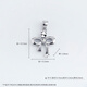Beijing Gold Trading Center Co., Ltd. Platinum Pendant pt950 Solid Bow Platinum Pendant Necklace Girl Birthday Mid-Autumn Festival Gift for Girlfriend and Wife About 1.76g