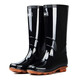 Huili Regenstiefel Frauen Kurzrohr Regenstiefel wasserdichte Schuhe Anti-Rutsch-Wasserschuhe Gummischuhe Küche Arbeit Schuhe und Samtüberschuhwasserstiefel 513 High Tube 37
