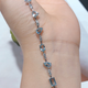 Yiqi 4.8 carat aquamarine bracelet for women, 925 silver, daily gift, natural colored gems, jewelry and gemstones