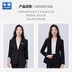 Fashion suit collar women's suit jacket non-iron drape business formal interview job hunting temperament slim small suit