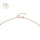 Chow Sang Sang 18K rose gold mint series star-shaped rose gold color gold pendant necklace for women 91600N 45 cm